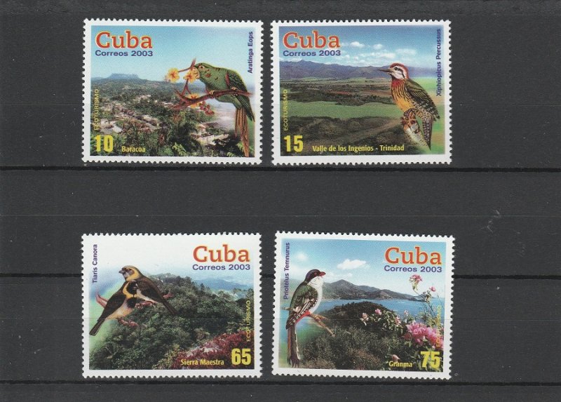 Cuba  Scott#  4338-4341  MNH  (2003 Ecotourism)