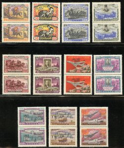 Russia Scott 2095-2101,2103-2106 MNHOG Pairs -Cent of Russian Stamps -SCV $29.60