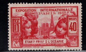 French Polynesia Scott 119 MH*  from Paris Intl Expo set of 1937