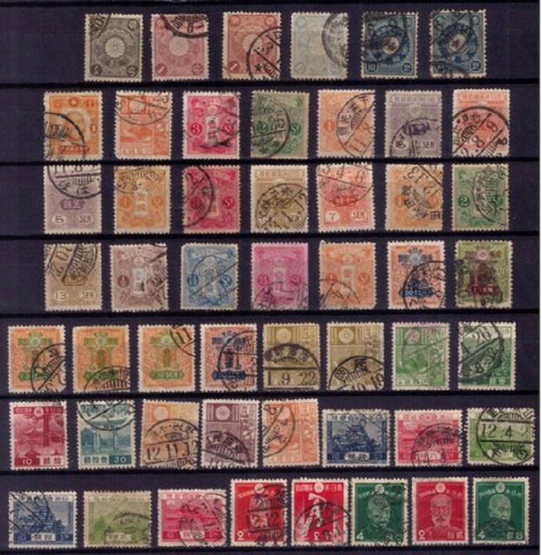 Japan Scott Nos.91-198 Not A Complete Set Used Early Japan Lotof (51) F-VF