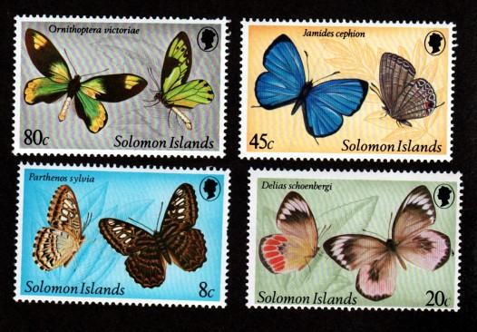 Solomon Islands # 431-434 Mint NH Butterflies!