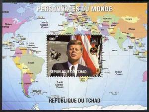 Chad 2009 World Personalities - John F Kennedy perf s/she...