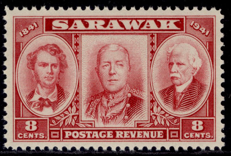 SARAWAK GVI SG146, 8c lake, NH MINT.