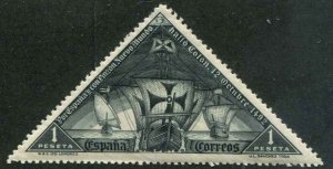 Spain SC# 430 Columbus' Ships 1pta MH thin see scan SCV $6.30