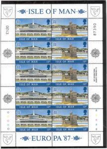 GB ISLE OF MAN 332a MNH PROMENADE DOUGLAS EUROPA SHEET