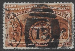 US 239  1893  30 cents fine used  ( tear  lower right )