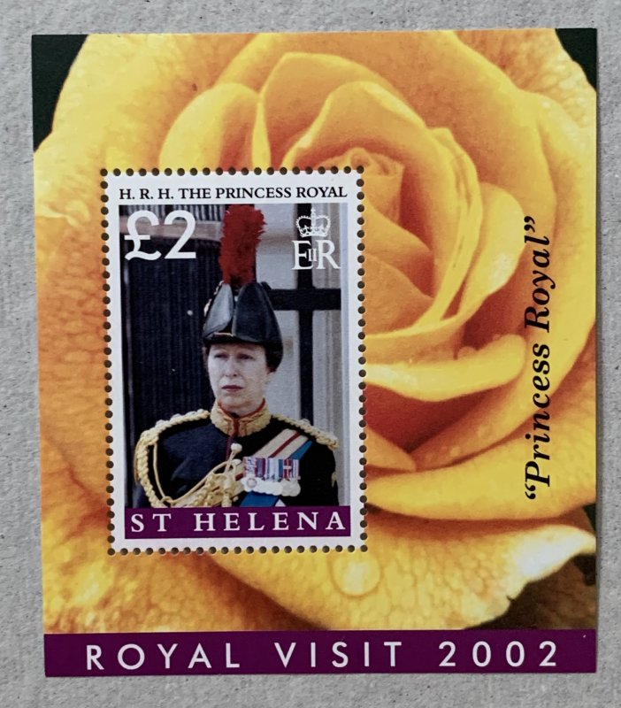 St. Helena 2002 Royal Visit MS, MNH. Scott 817, CV $9.00