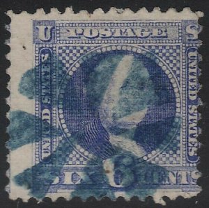 US Scott # 115 6c Washington Nice Blue Strike 