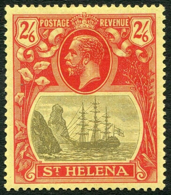 ST HELENA-1927 2/6 Grey & Red/Yellow Sg 109 MOUNTED MINT V33839