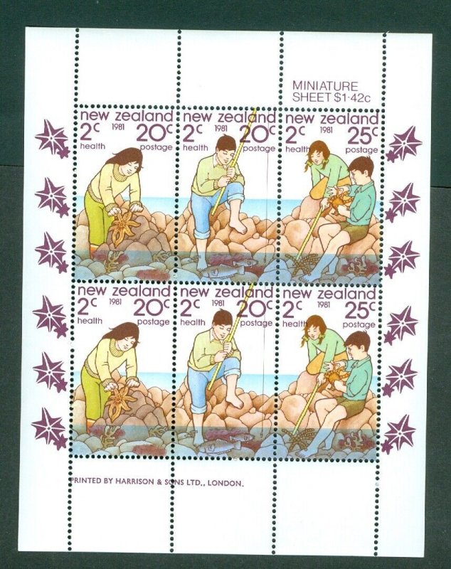 New Zealand. 1981 Souv. Sheet MNH. Health, Boy & Girl, Beach. Scott # B111a.