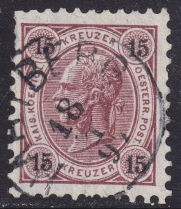 Austria - 1890 - Scott #57 - used - HARTBERG pmk