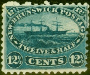 New Brunswick 1860 12 1/2c Indigo SG18 Fine & Fresh Mtd Mint