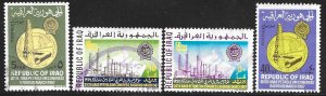 Iraq 427-430: Oil Drilling Rig, Pipeline, Refinery, used, F-VF