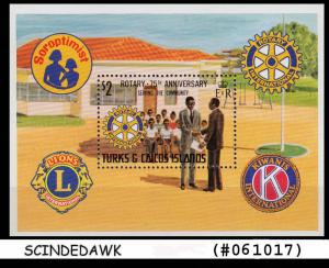 TURKS & CAICOS ISLANDS - ROTARY 75TH ANNIV - ROTARY LION KIWANIS INTL MS-MNH