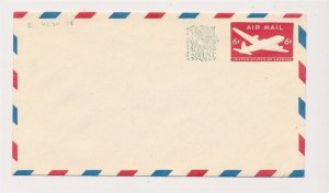 D346669 USA Airmail Cover Stamped Enveloppe 6c Uprated, Mint unused