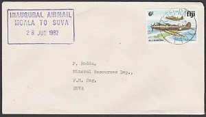 FIJI 1982 First flight cover MOALA to Suva.................................54875