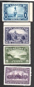 Canada 224-227 Set Mint no gum