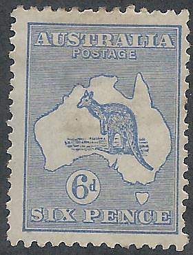 AUSTRALIA 1915 KANGAROO 6D 3RD WMK