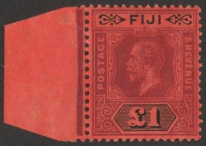 FIJI 1912 KGV £1 purple & black on red, Die I. MNH **.