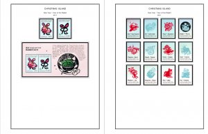 COLOR PRINTED CHRISTMAS ISLAND 2011-2020 STAMP ALBUM PAGES (55 illustr. pages)