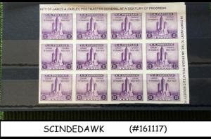 UNITED STATES USA - 1933 CENTENARY OF PROGRESS - BLK OF 12 - MNH IMPERF