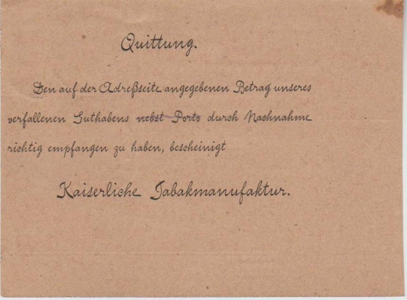 Starssburg-Luxemburg 8.1.1912 card