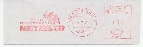 Meter cut Germany 1981 Elephant