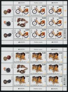 Slovenia 976-7 sheets MNH - EUROPA, Bicycle, Coach