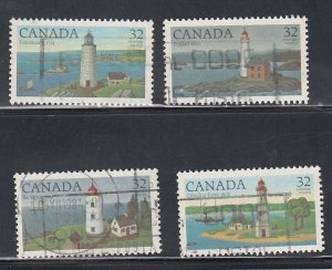 Canada # 1032-1035, Lighthouses, Used Set, 1/2 Cat.