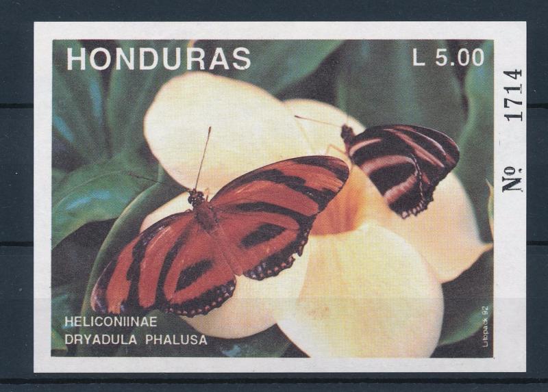 [40348] Honduras 1992 Butterflies Schmetterlingen Papillons  MNH Sheet