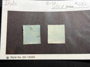 India Scott #9-10 Used