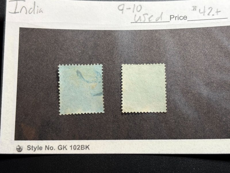 India Scott #9-10 Used
