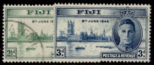 FIJI GVI SG268-269, 1946 VICTORY set, FINE USED.