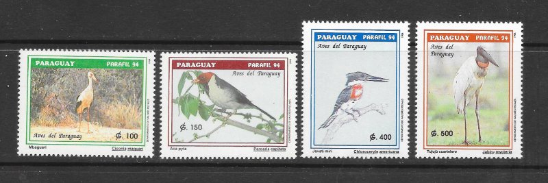 BIRDS - PARAGUAY #2491-4  MNH