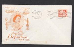 Canada #459  (1968 Centennial 6c value) Rosecraft-F cachet FDC addressed #1