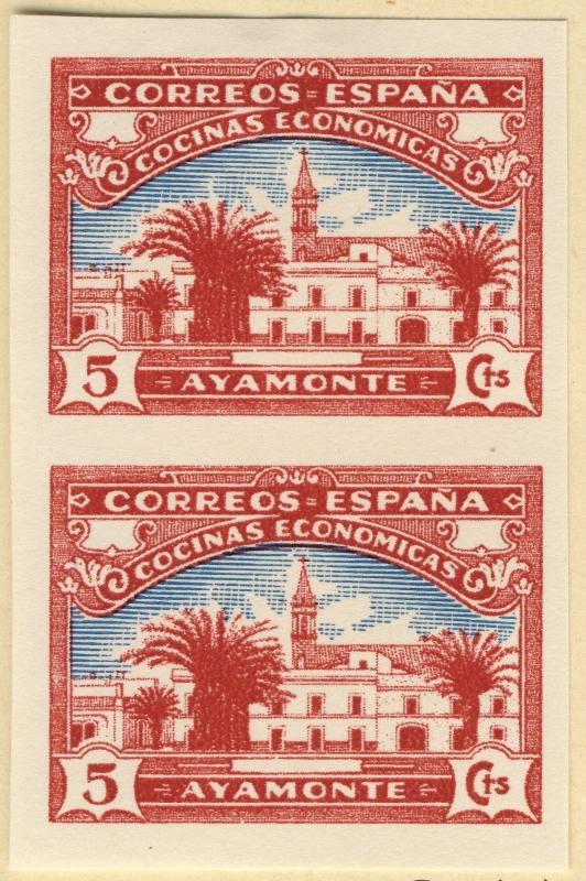 ESPAGNE / SPAIN / ESPAÑA AYAMONTE (Huelva) PAIR 5c Sofima #10s Emisiones Locales