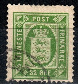 Denmark #O9 F-VF Used CV $30.00  (X386)