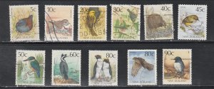 New Zealand  # 919-929, Birds, Incomplete Set, Used, 1/3 Cat.