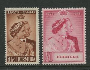 Bermuda - Scott 133-134 -  Silver Wedding Issue-1948 -MNH - Set of 2 Stamps