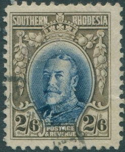 Southern Rhodesia 1931 SG26 2s6d blue and drab KGV p12 FU