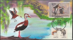 Dolly LaManna Hand Painted FDC for the Federal 1990 Duck Stamp