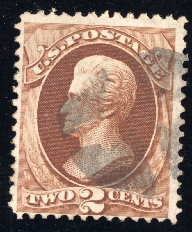 US Scott 146 Used 2c red brown Jackson Lot T523 bhmstamps