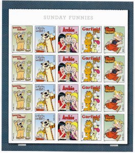 USA,  4467-4471 MNH SHEETS SUNDAY FUNNIES