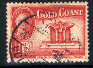 Gold Coast 1948  KGV1  1  1/2d Scarlet Used SG 137 ( K1386 )