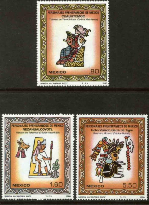 MEXICO 1201-1203 Pre-Hispanic Art MNH