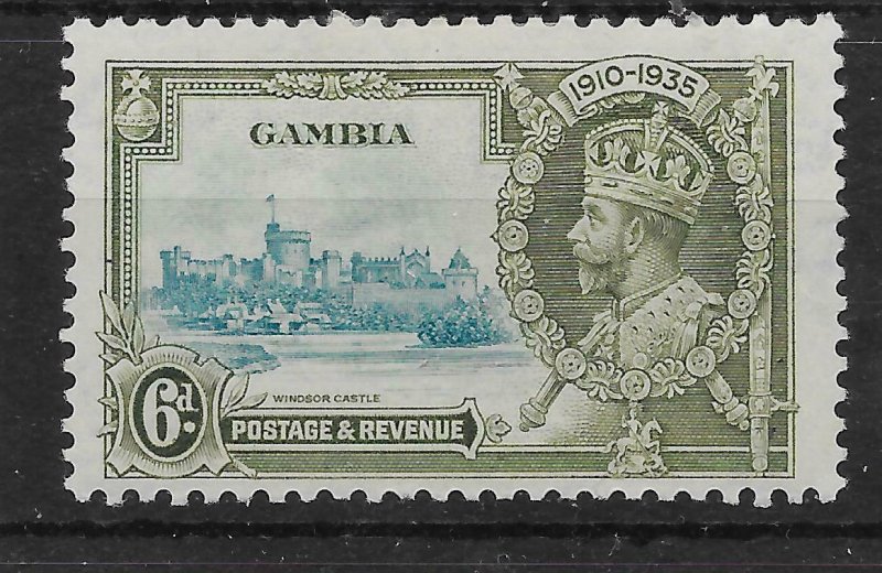 GAMBIA SG145 1935 SILVER JUBILEE 6d MTD MINT