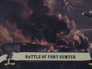 ​ANTIQUE-BARBUDA -AMERICAN CIVIL WAR-THE BATTLE FIELDS MNH SHEET VERY FINE