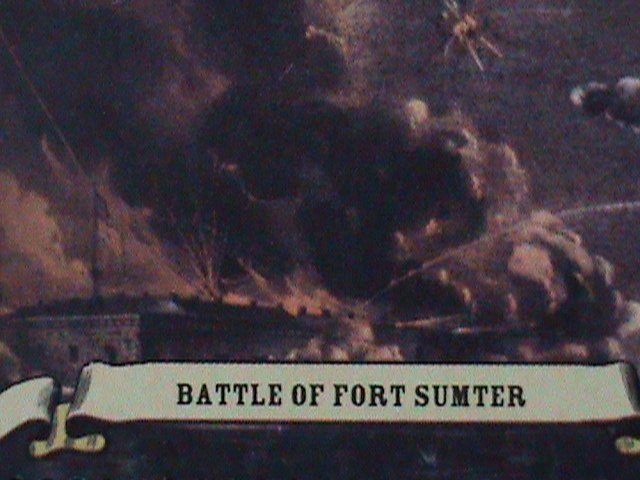 ​ANTIQUE-BARBUDA -AMERICAN CIVIL WAR-THE BATTLE FIELDS MNH SHEET VERY FINE