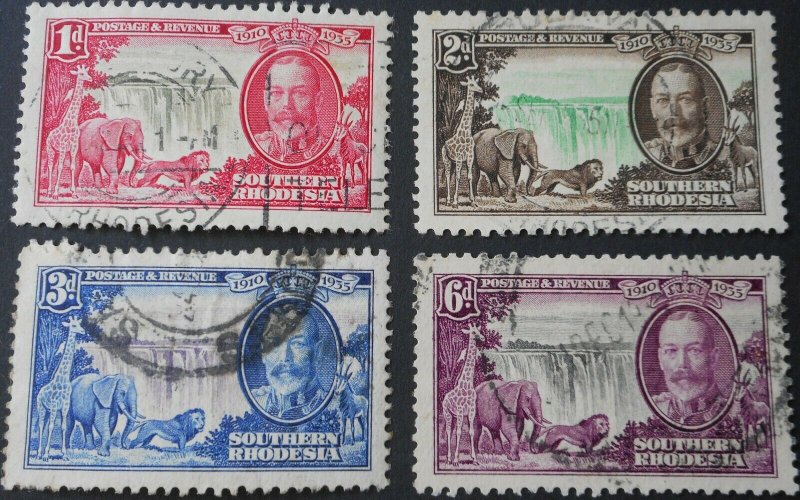 South Rhodesia 1935 GV Silver Jubilee set SG 133/136 used