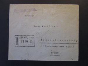 Latvia 1939 Registered Cover to Hungary - Z5390